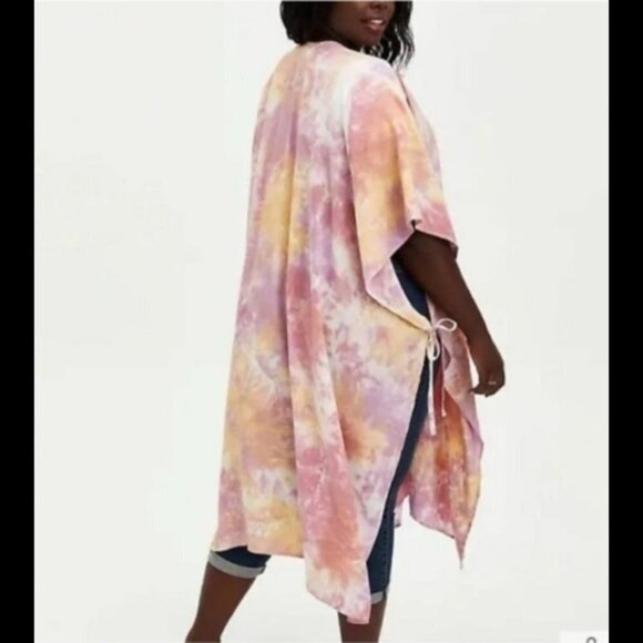 2 for $20 Torrid (NEW) Pink Tie Dye Cardigan - Picture 2 of 9